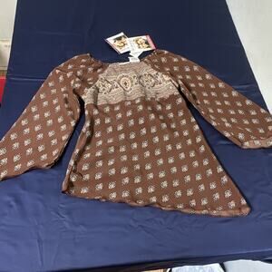 Vintage 2004 Deadstock NWT Mary-Kate and Ashley Girls Boho Tunic Blouse